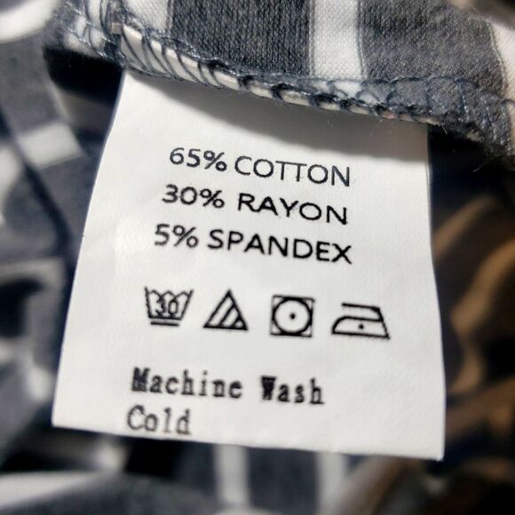 Bloggerlove Gray White Stripe Zipper Front Loungewear with Pockets Size 2XL - Picture 7 of 8